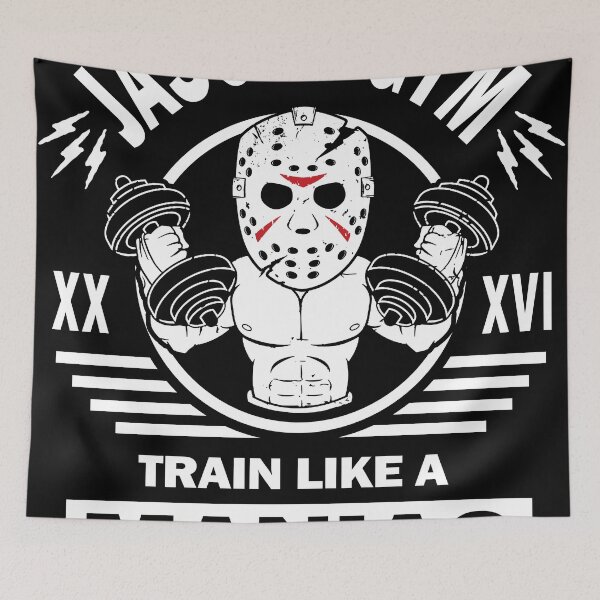 Item preview, Jasons Gym, Train Like A Maniac designed and sold by TeeMania.