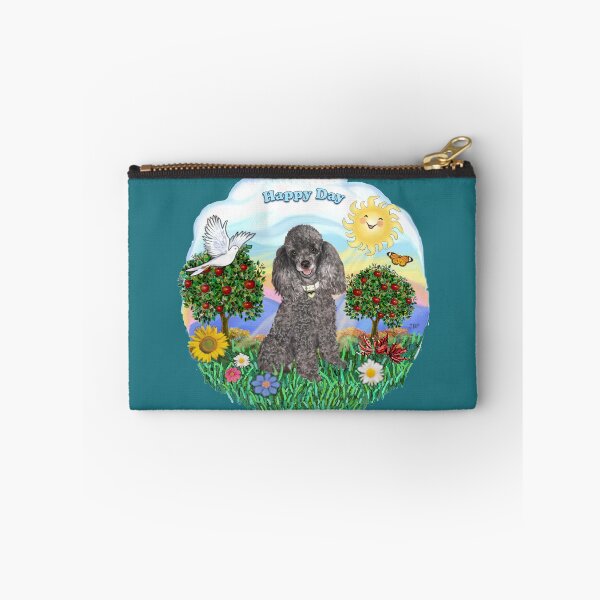 Item preview, Happy Day with a Toy Poodle (silver) designed and sold by JeanBFitzgerald.