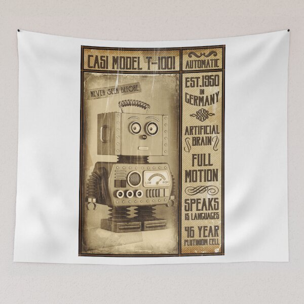 Item preview, Fictional Vintage Robot Poster designed and sold by CR Media.