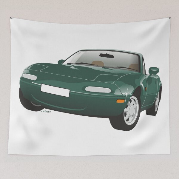 Item preview, Mazda MX-5 Miata green designed and sold by car2oonz.