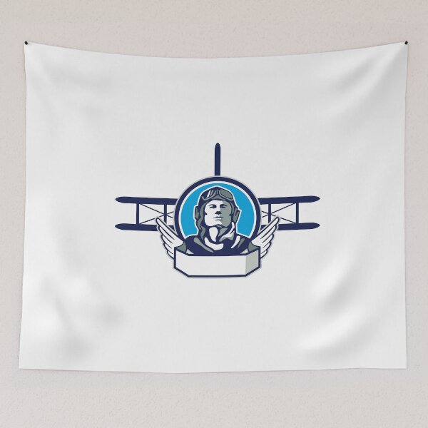 Item preview, World War One Aviator Pilot Biplane Circle Retro designed and sold by patrimonio.
