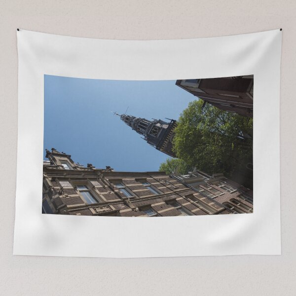 Item preview, Springtime Amsterdam - High Noon Church Clock - Left Horizontal designed and sold by Georgia Mizuleva.