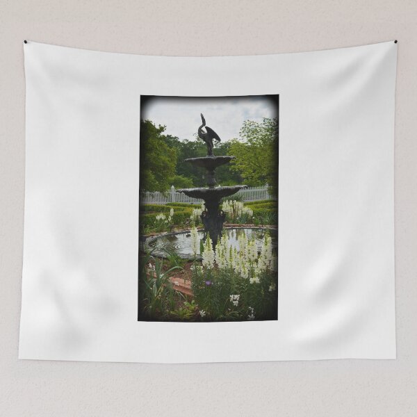 Item preview, Summer Fountain with White Snapdragons designed and sold by WhiteOak Art Designs.