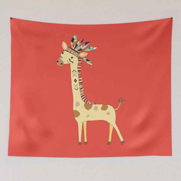 Item preview, Cartoon Animals Tribal Giraffe designed and sold by peacockcards.