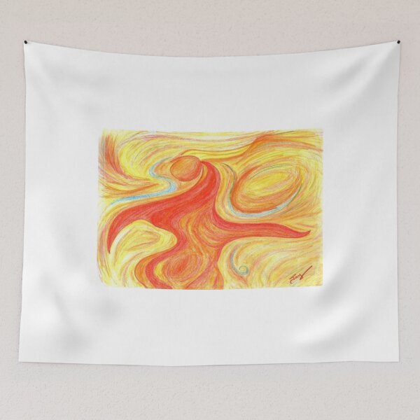 Item preview, Red Dancer Abstract Art designed and sold by Julia Woodman.