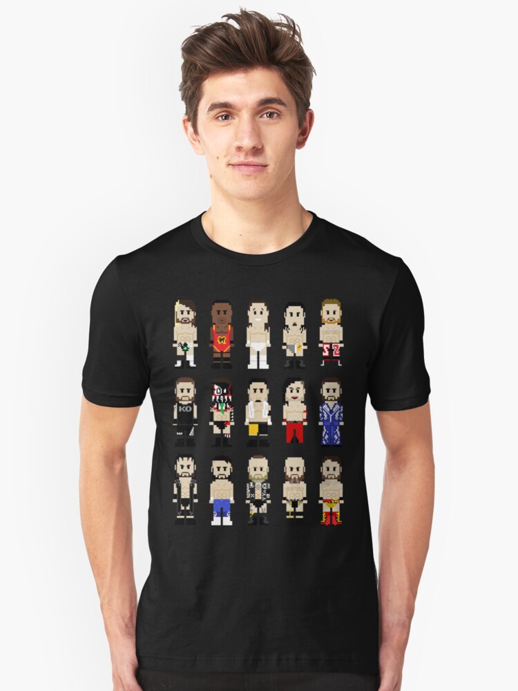 Alternate view of 8-Bit Wrestling: NeXT Champions Slim Fit T-Shirt