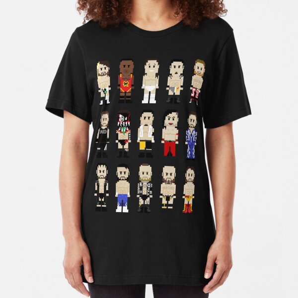 8-Bit Wrestling: NeXT Champions Slim Fit T-Shirt