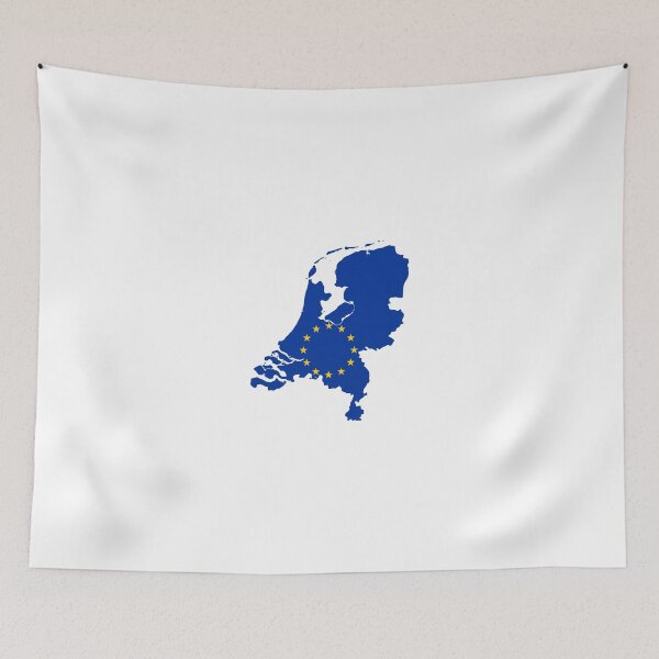 Item preview, European Union Flag Map of Netherlands designed and sold by abbeyz71.