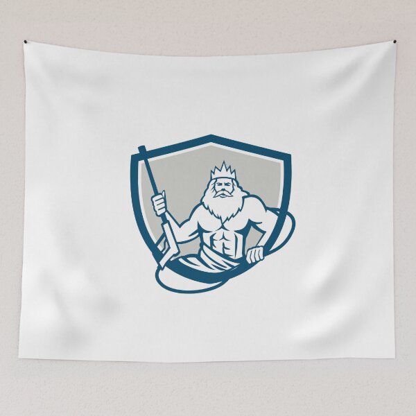 Item preview, Neptune Power Washer Shield Retro designed and sold by patrimonio.