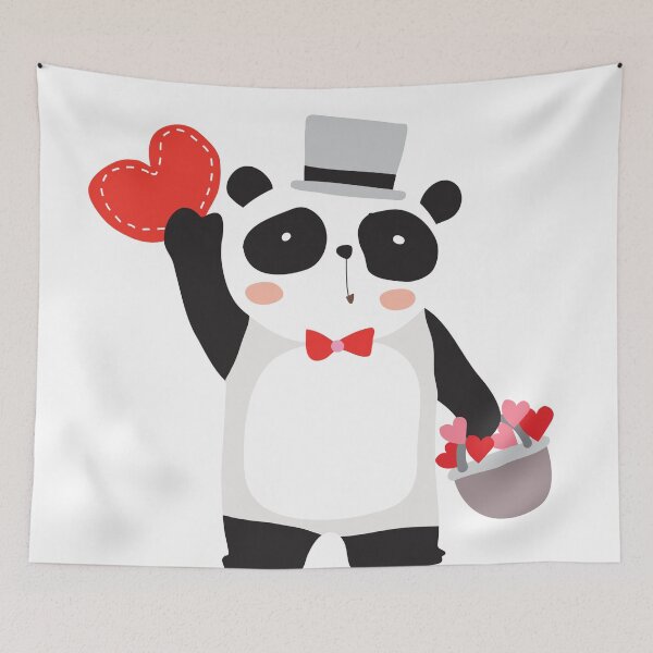 Item preview, Holidays Valentine Panda Bear designed and sold by peacockcards.