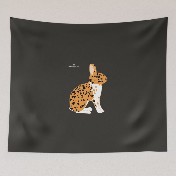 Item preview, Black Spotted Japanese Rabbit designed and sold by DreamingLizard.