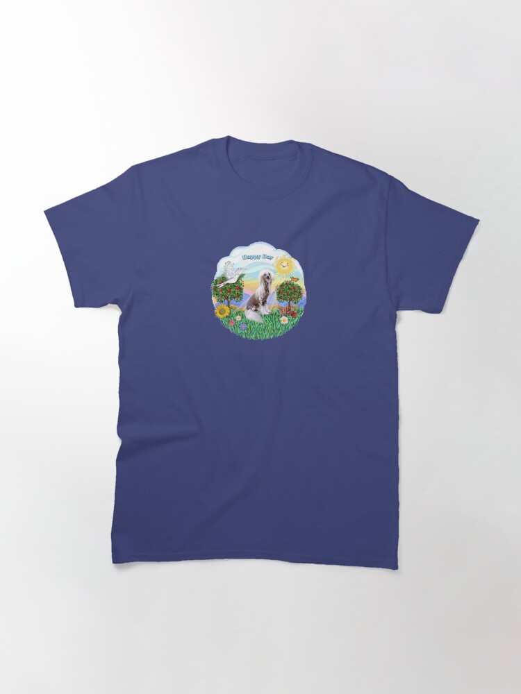 Alternate view of Happy Day with a Chinese Crested (HL) Classic T-Shirt