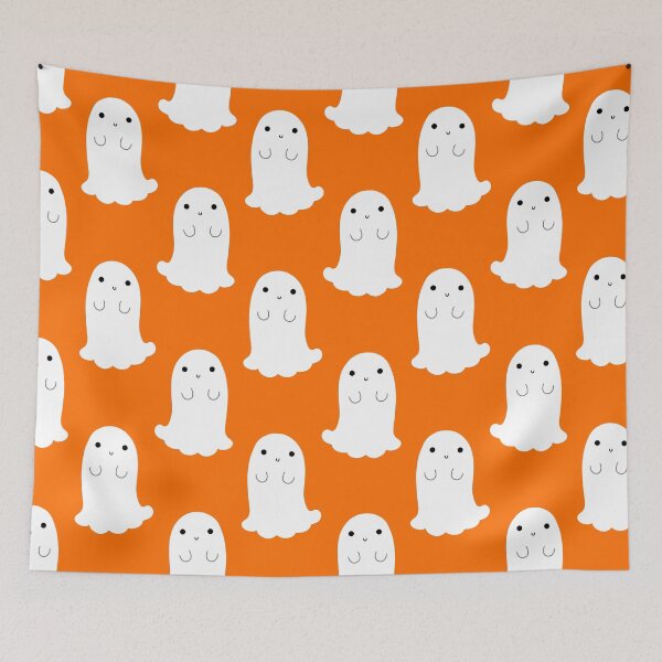 Item preview, Cute Ghost Orange Pattern designed and sold by SaradaBoru.