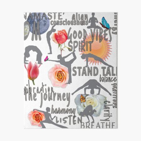 YOGA VIBES YOGA POSES Art Board Print