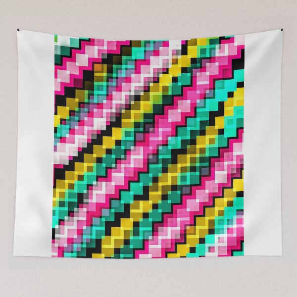 Item preview, Pink Yellow Turquoise Zigzag Pattern  designed and sold by OCDesigns2.