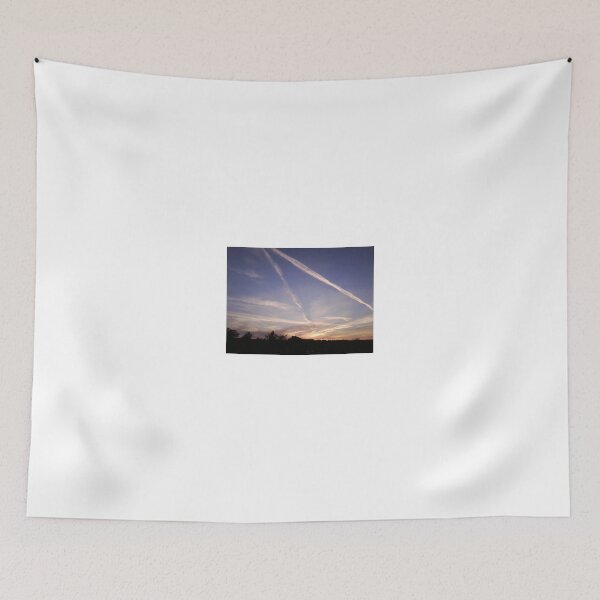 Item preview, Sunset with Con Trails Photo designed and sold by Julia Woodman.