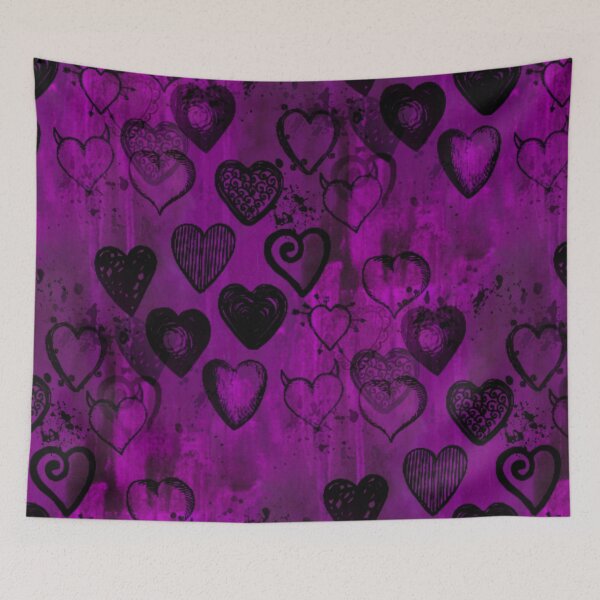 Item preview, Purple Grunge Hearts designed and sold by KirstenStar.