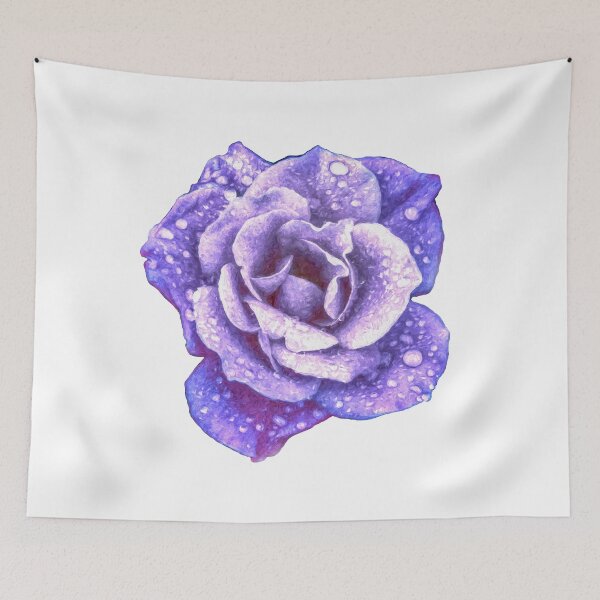 Item preview, Midnight Purple Rose with Raindrops designed and sold by kornkobart.