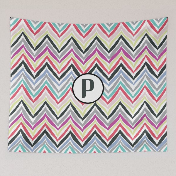 Item preview, P Chevrony designed and sold by MonogramMonkey.