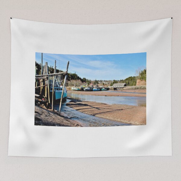 Item preview, Fishing Boats at Low Tide I designed and sold by Kathleen Daley.