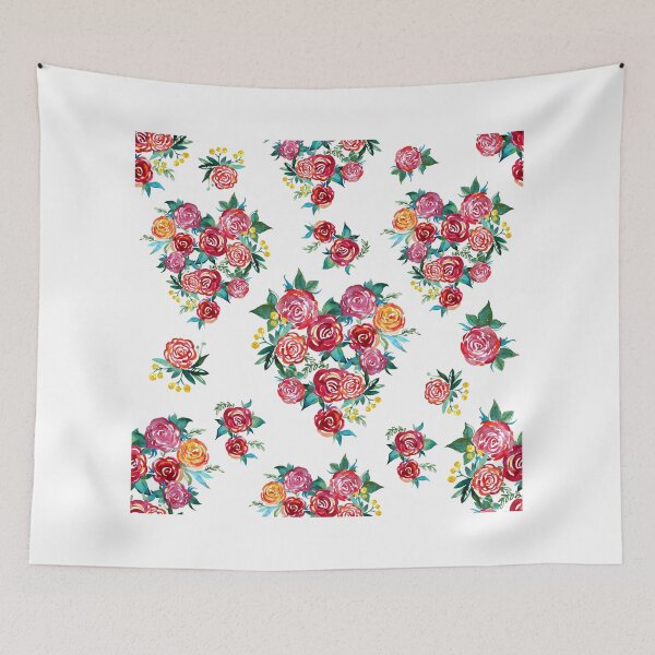 Item preview, Watercolor flower hearts designed and sold by MariaLetta.