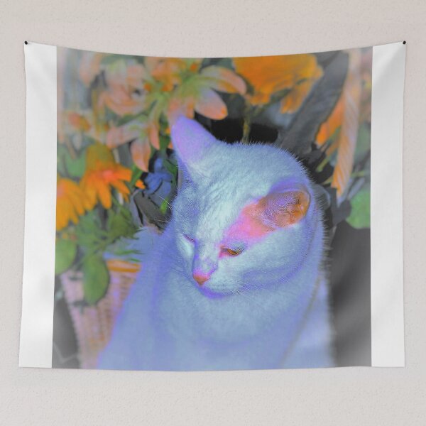 Item preview, Kitty in front of basket designed and sold by B. Randi Bailey.