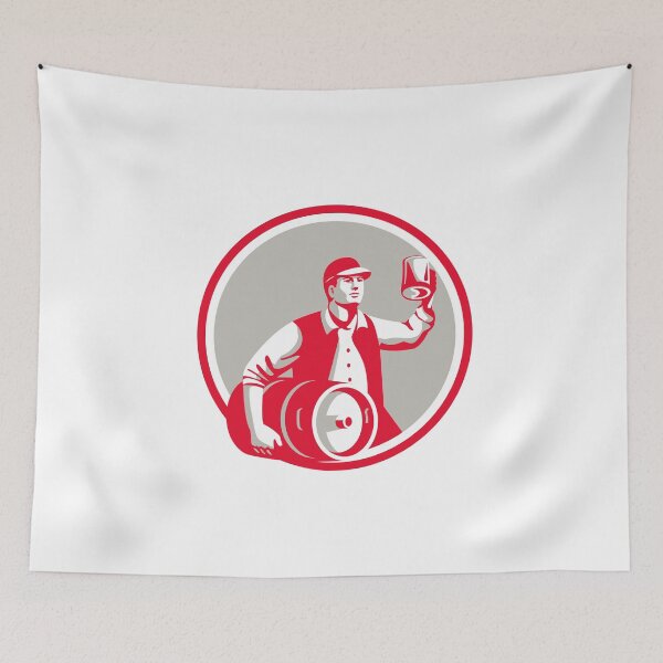 Item preview, American Worker Keg Toast Beer Mug Circle Retro designed and sold by patrimonio.