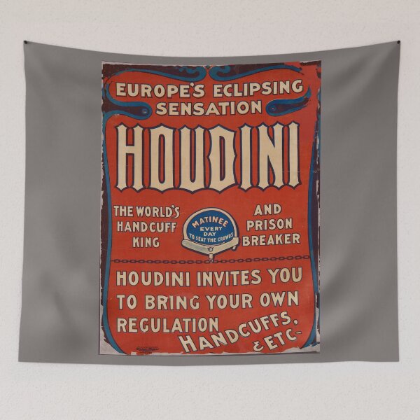 Item preview, Vintage Poster Harry Houdini designed and sold by BillyBernie.
