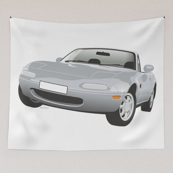Item preview, Mazda MX-5 Miata silver designed and sold by car2oonz.