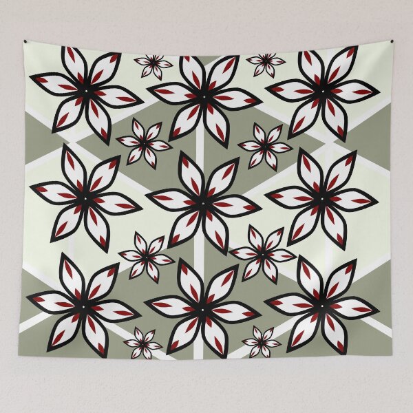 Item preview, Flowers and triangular patterns designed and sold by cocodes.