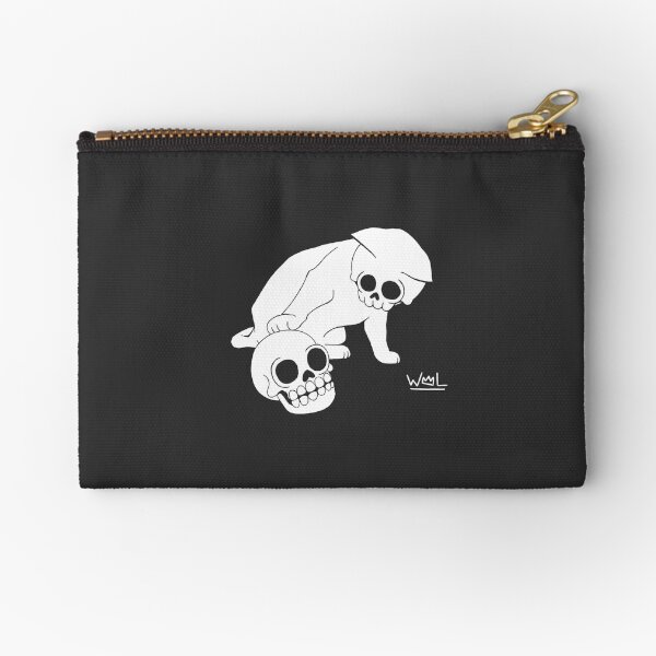 Skeleton Dancing Ghost Skull Wallet for Women Leather Zipper Phone Coin Purse