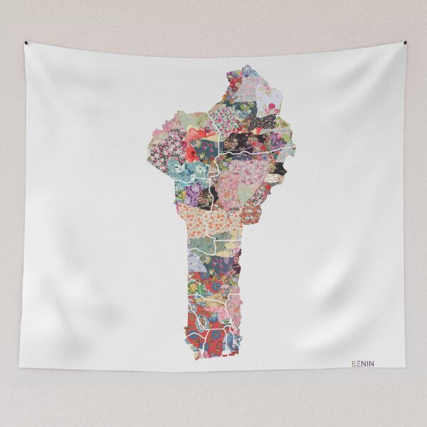 Item preview, Benin map designed and sold by FlowersMaps.