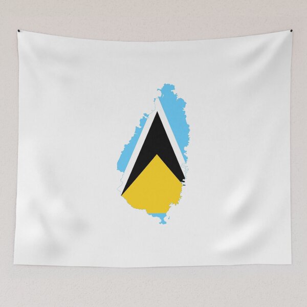Item preview, Flag Map of Saint Lucia  designed and sold by abbeyz71.