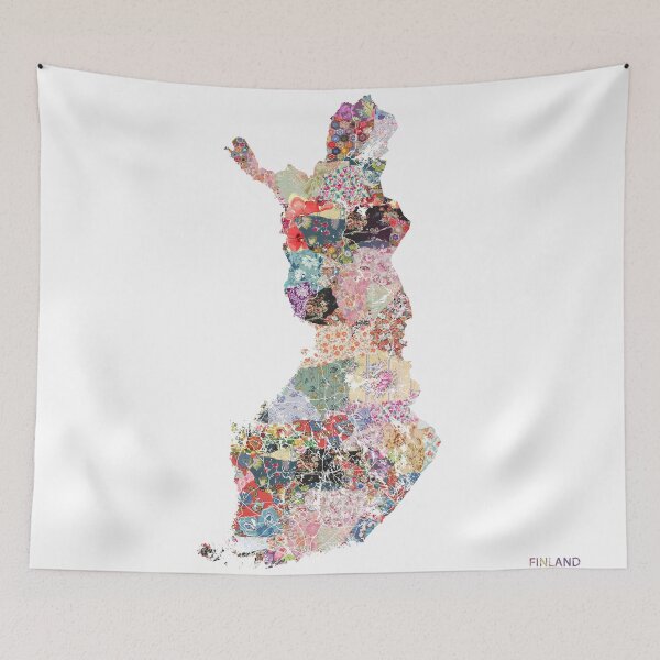 Item preview, Finland map designed and sold by FlowersMaps.