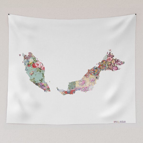Item preview, Malaisia map designed and sold by FlowersMaps.