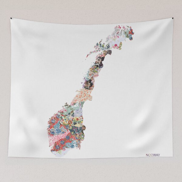 Item preview, Norway map designed and sold by FlowersMaps.
