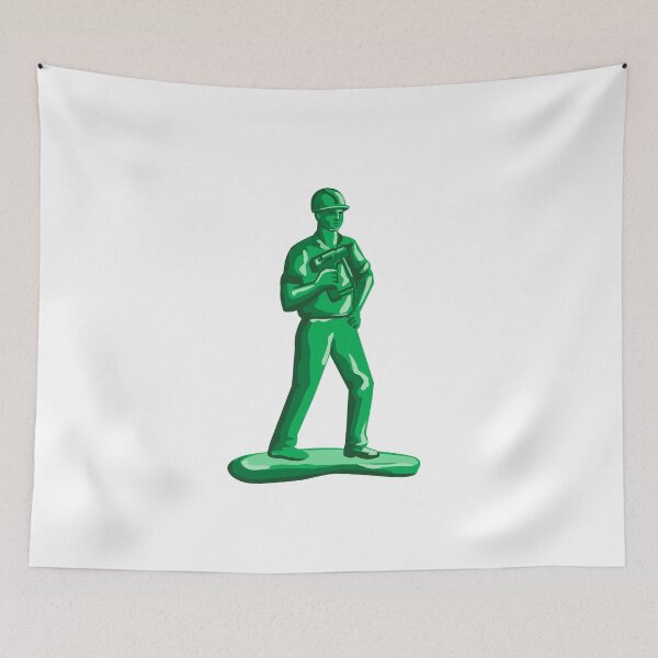Item preview, Green Construction Worker Nailgun Retro designed and sold by patrimonio.