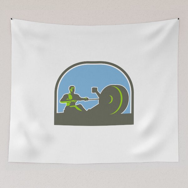 Item preview, Rower Rowing Machine Half Circle Retro designed and sold by patrimonio.