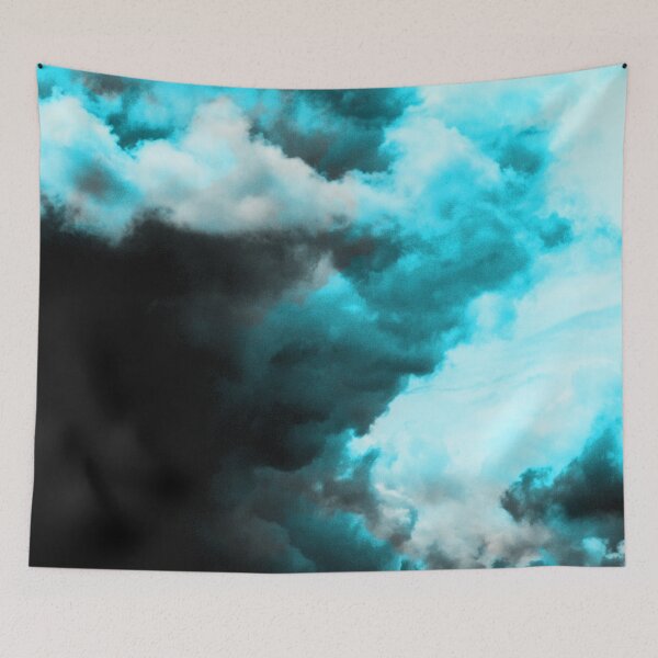 Item preview, Relaxed - Cloudy Abstract In Blue And Black designed and sold by Printpix.