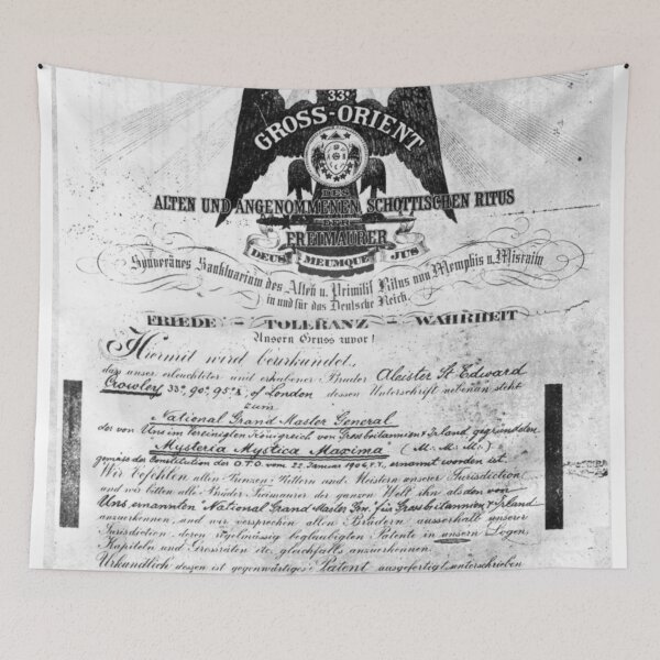 Item preview, Aleister Crowley's 33 degree OTO certificate designed and sold by deepvoid.