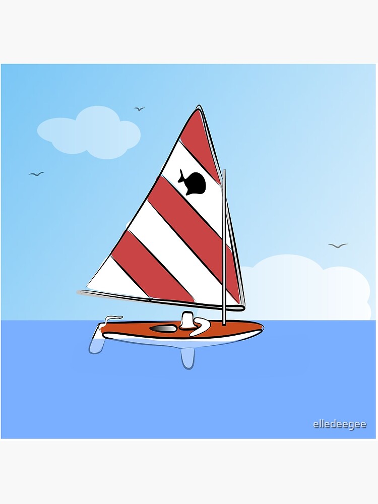 Sunfish Sailboat by elledeegee
