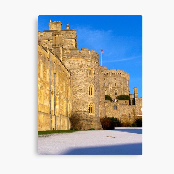Windsor Castle on a snowy morning Canvas Print