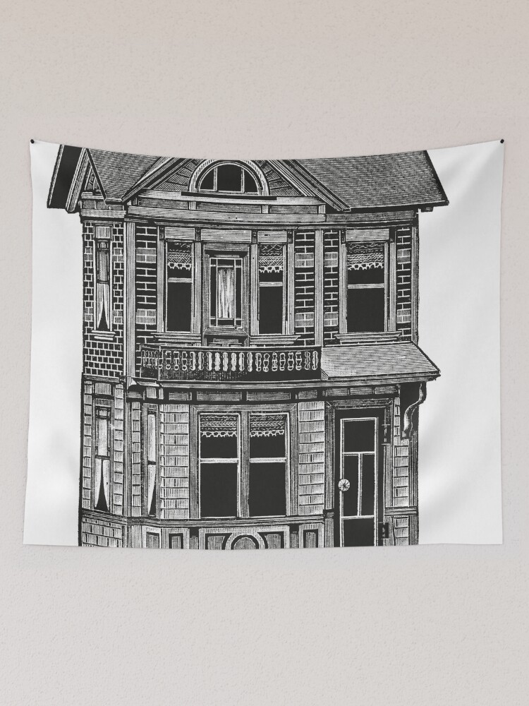 Doll house drawing Tapestry for Sale by digsterdesigns