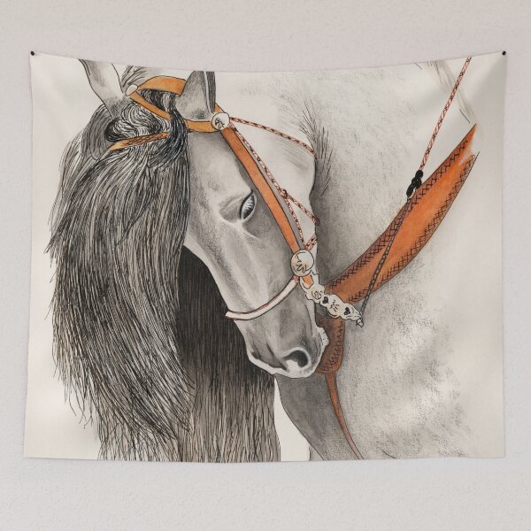 Item preview, Andalusian Horse Painting by Anthea M designed and sold by ArtByAntheaM.