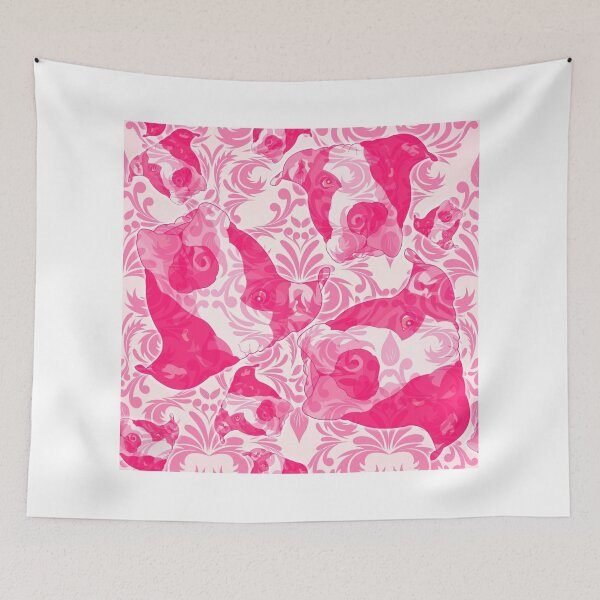 Item preview, Pink Pibble Damask designed and sold by Bad Doggie Designs.