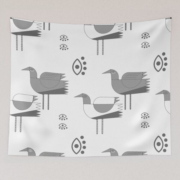 Item preview, Seagulls and eyes white designed and sold by penbirds.