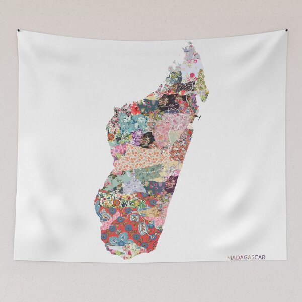 Item preview, Madagascar map designed and sold by FlowersMaps.