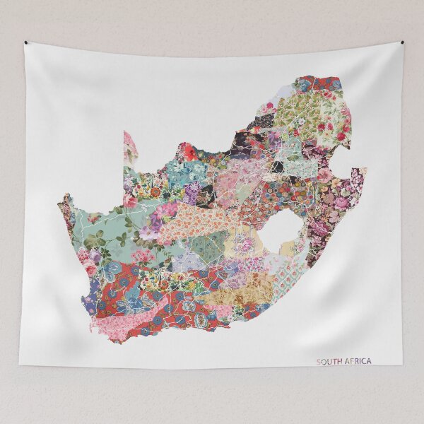 Item preview, South Africa map designed and sold by FlowersMaps.