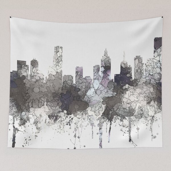 Item preview, Melbourne, Victoria, Australia Skyline - CRISP designed and sold by Marlene Watson-Hall.