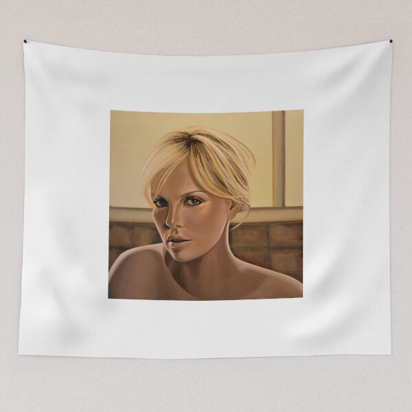 Item preview, Charlize Theron Painting designed and sold by PaulMeijering.